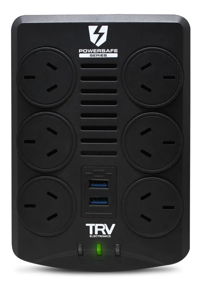 ESTABILIZADOR DE TENSION POWERSAFE GAMER 6 TOMAS 4000VA +2 USB